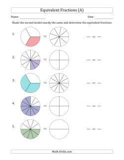 easy equivalent fractions worksheet