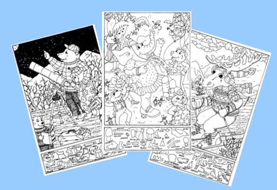 Hidden Objects in Picture Puzzles - Worksheets