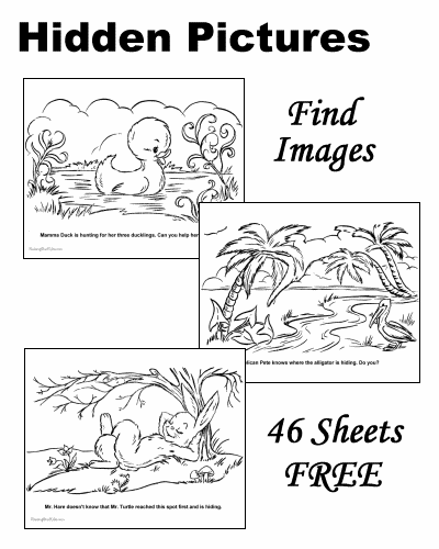 Hidden Pictures - Free and Printable - Worksheets Library