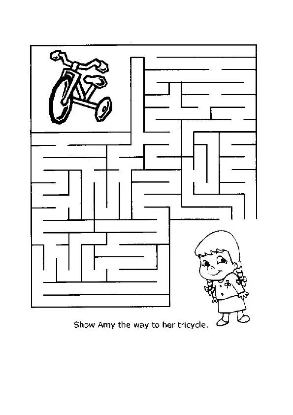 easy mazes for kindergarten