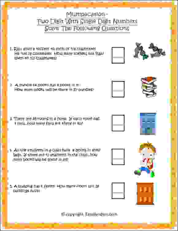 Multiplication Word Problems Worksheet 4 - Worksheets Library