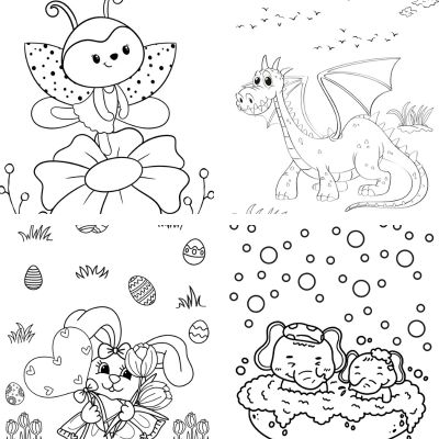 easy printable animal coloring pages