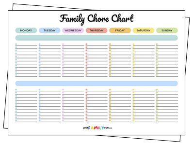 35 Free Printable Chore Chart Templates | Just Family Fun