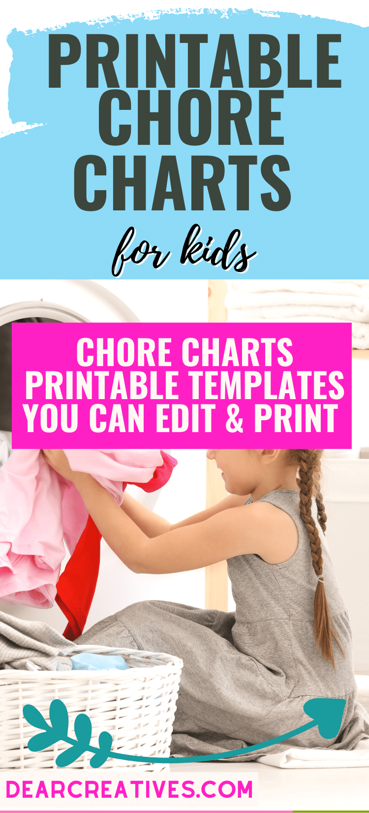 Printable Chore Charts Dear Creatives