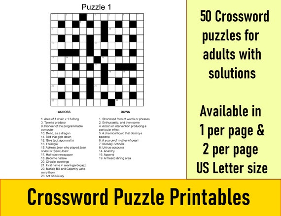 easy printable crossword puzzles online