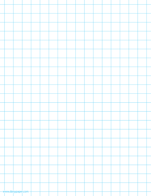 Printable 1/2 Inch Graph Paper - Daisy Paper