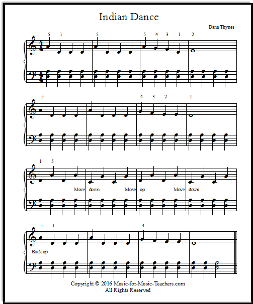 easy printable keyboard songs