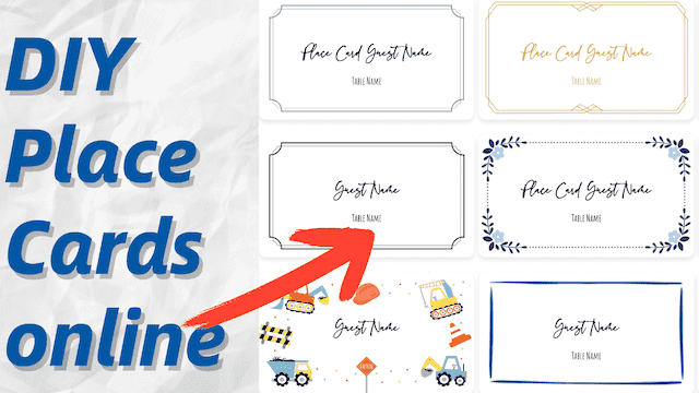 100+ Best Custom Free Place Card Template 2024 | Free Place Card ...