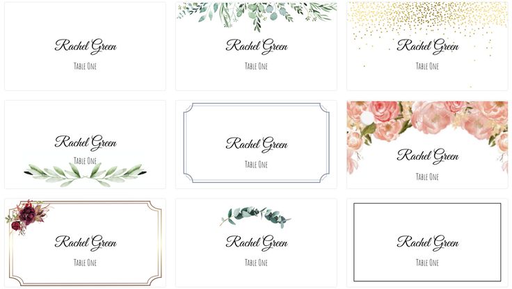 easy printable place cards