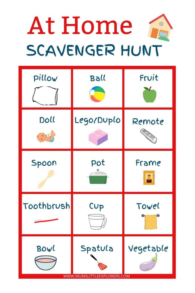 easy printable scavenger hunt