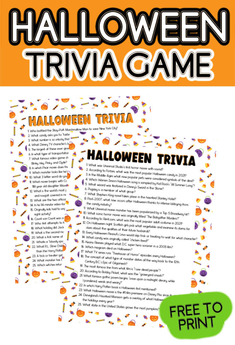 easy printable trivia questions with answers