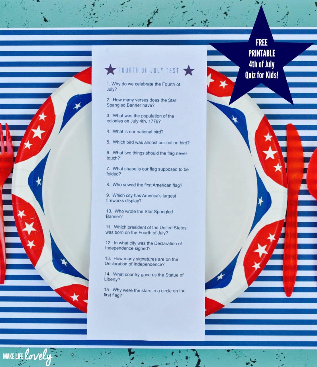 FREE Printable Fourth of July Trivia for Kids &  Adults