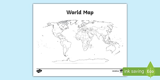 FREE Printable World Map for Kids | Geography Resources - Worksheets ...