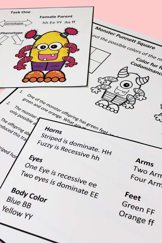 easy punnett square worksheet
