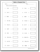 Ratios Worksheets