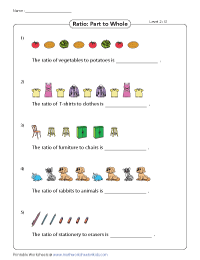 easy ratio worksheet