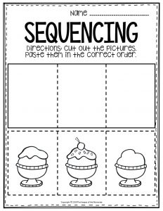3-Step Sequencing Worksheets - The Keeper of the Memories