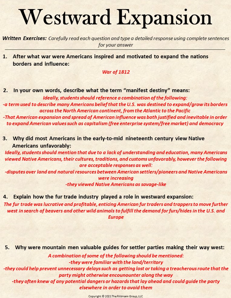 The BEST Social Studies &  US History Worksheets for 8th Grade