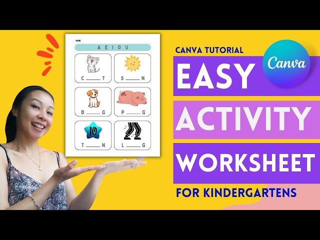 Printable Kindergarten Worksheets | Easy Canva Tutorial - YouTube
