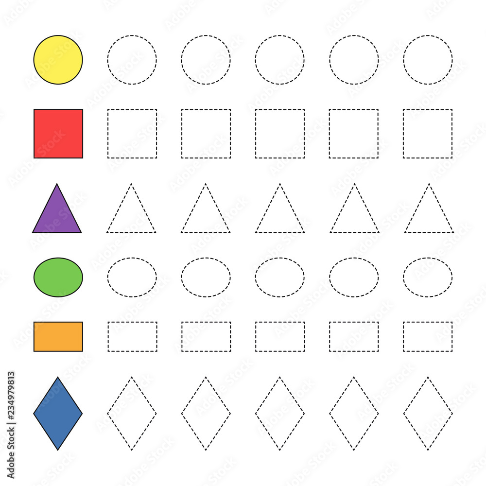 drawing worksheet for preschool kids with easy gaming level of ...