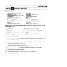 ecology worksheet for high school