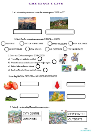 THE PLACE I LIVE. Interactive worksheet | TopWorksheets