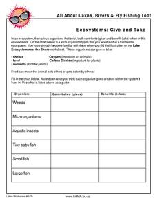 Ecosystems: Give and Take Organizer for 5th - 8th Grade | Lesson ...