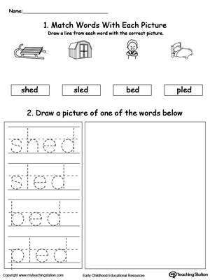 FREE* ED Word Family Phonics and Writing Practice ...
