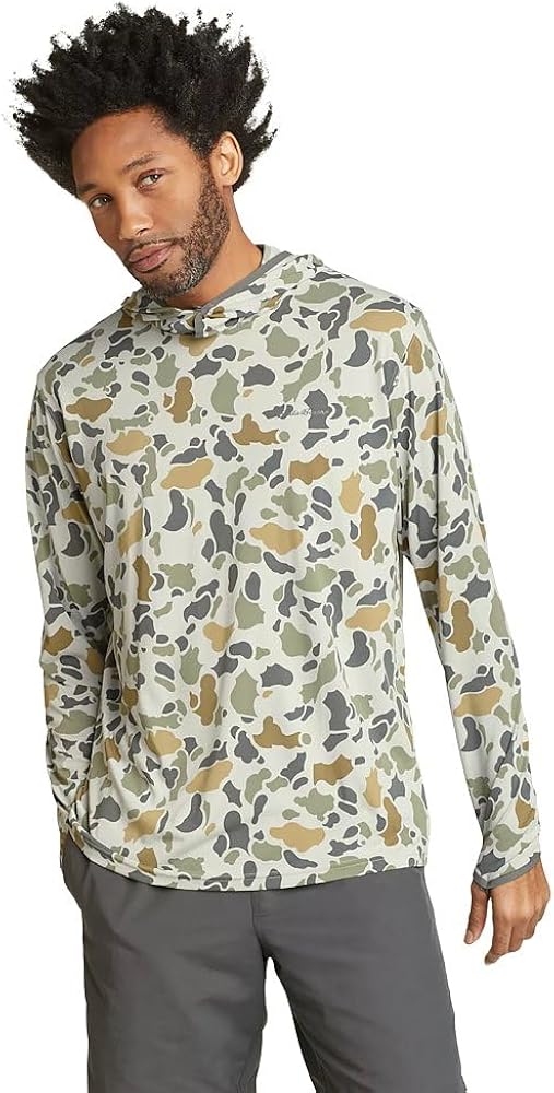 Eddie Bauer Mens Marine Air UPF Long-Sleeve Hoodie - Print ...