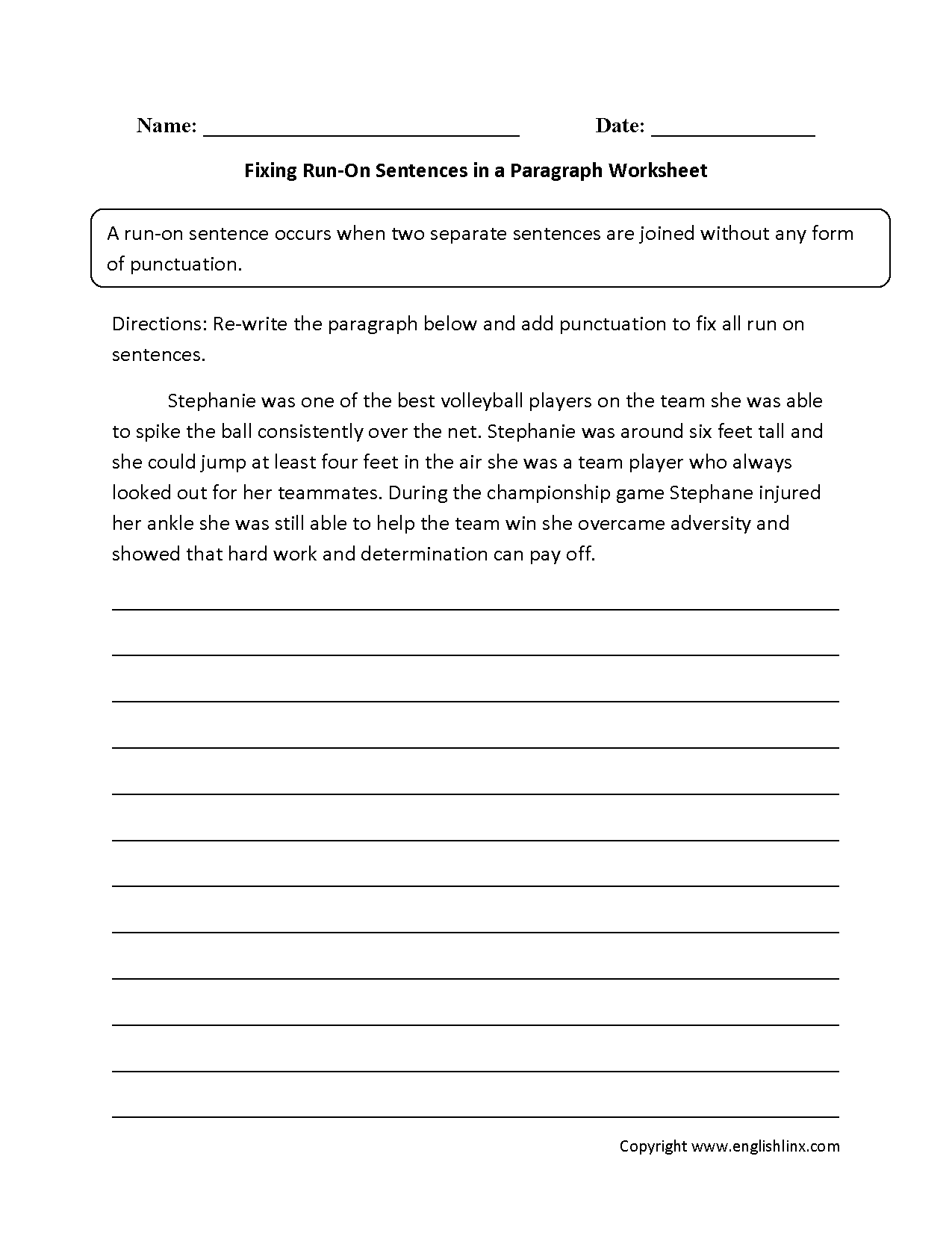 edit paragraphs worksheet