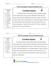 Paragraph Editing Worksheet for 3rd - 5th Grade | Lesson Planet