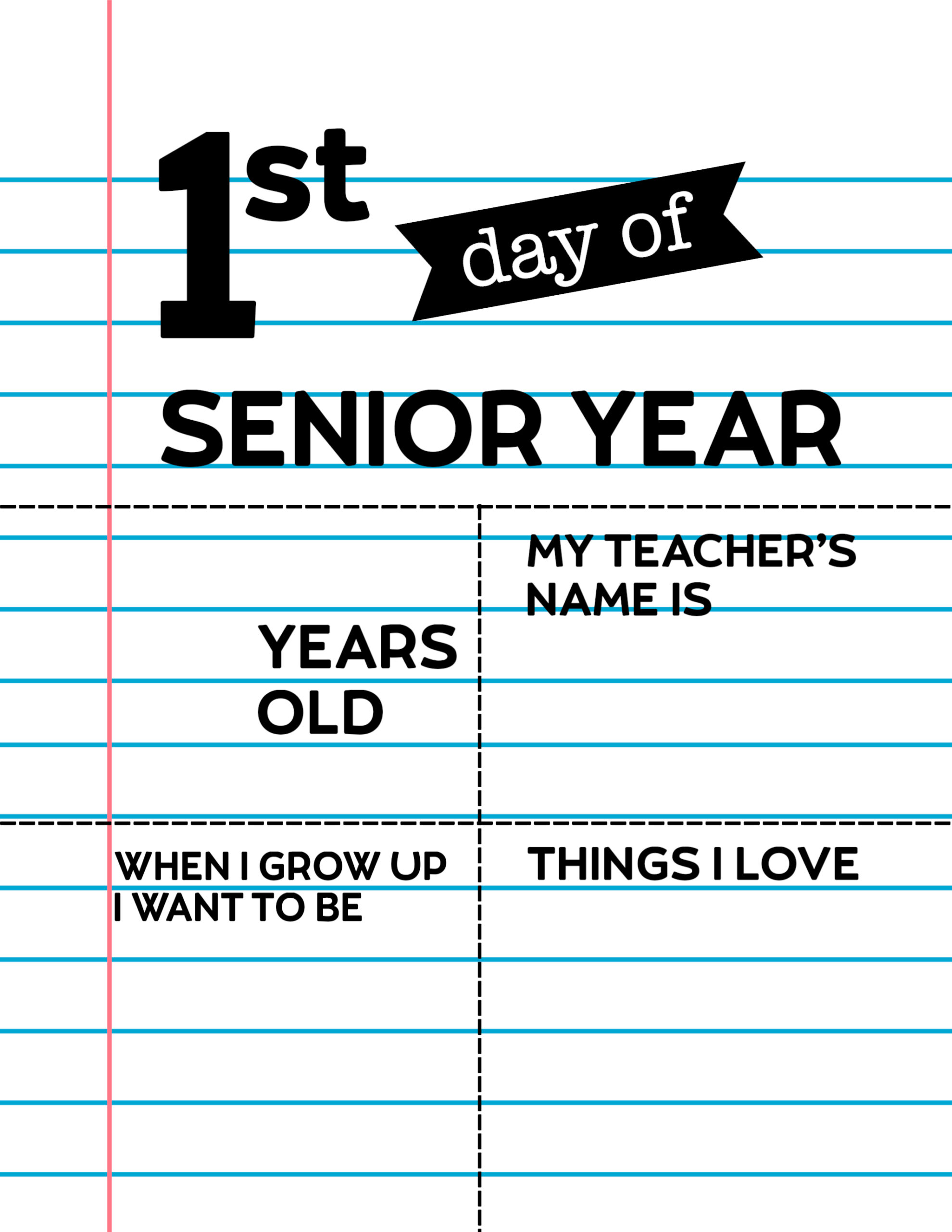editable printable first day of school signs