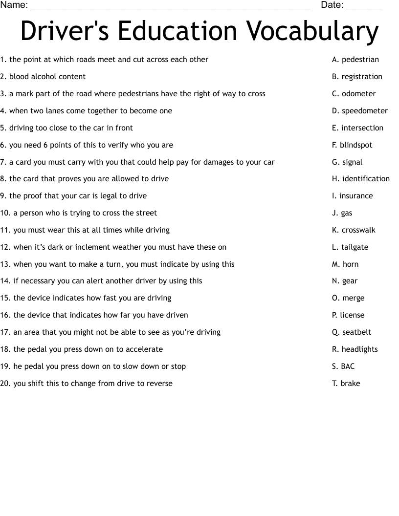 education worksheet