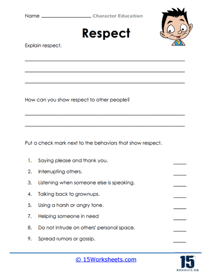 Character Education Worksheets - 15 Worksheets Library