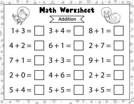 Math Worksheet Images - Browse 69,026 Stock Photos, Vectors, and ...