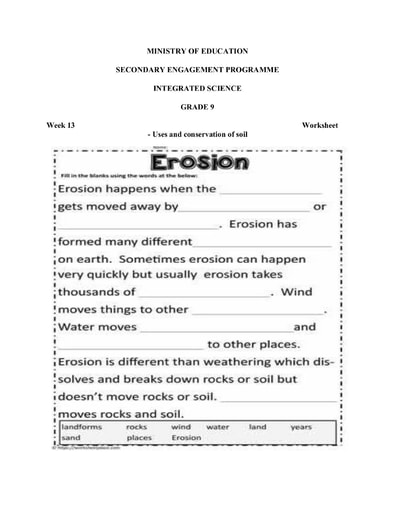 educational science worksheet