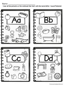 FREE Printable Back to School Pre-K Worksheets