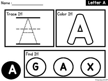 Simple Letters: Worksheets for Special Education
