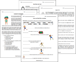 Free Printable Physical Education Worksheets