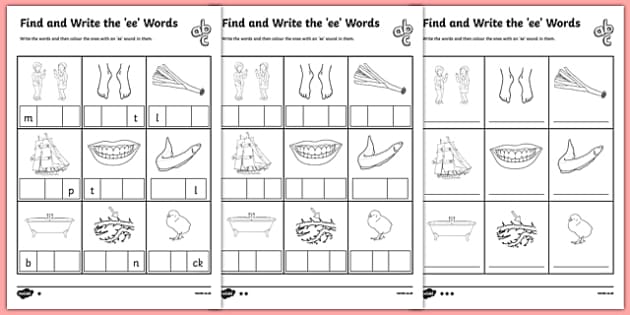 Reading: Vowel Team EE Worksheet for kids