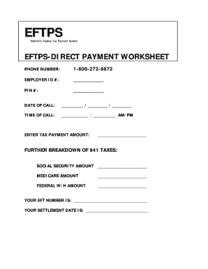 eftps business phone worksheet