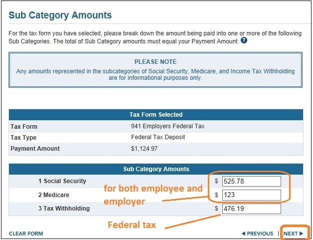 EFTPS Online Payroll Tax Deposit