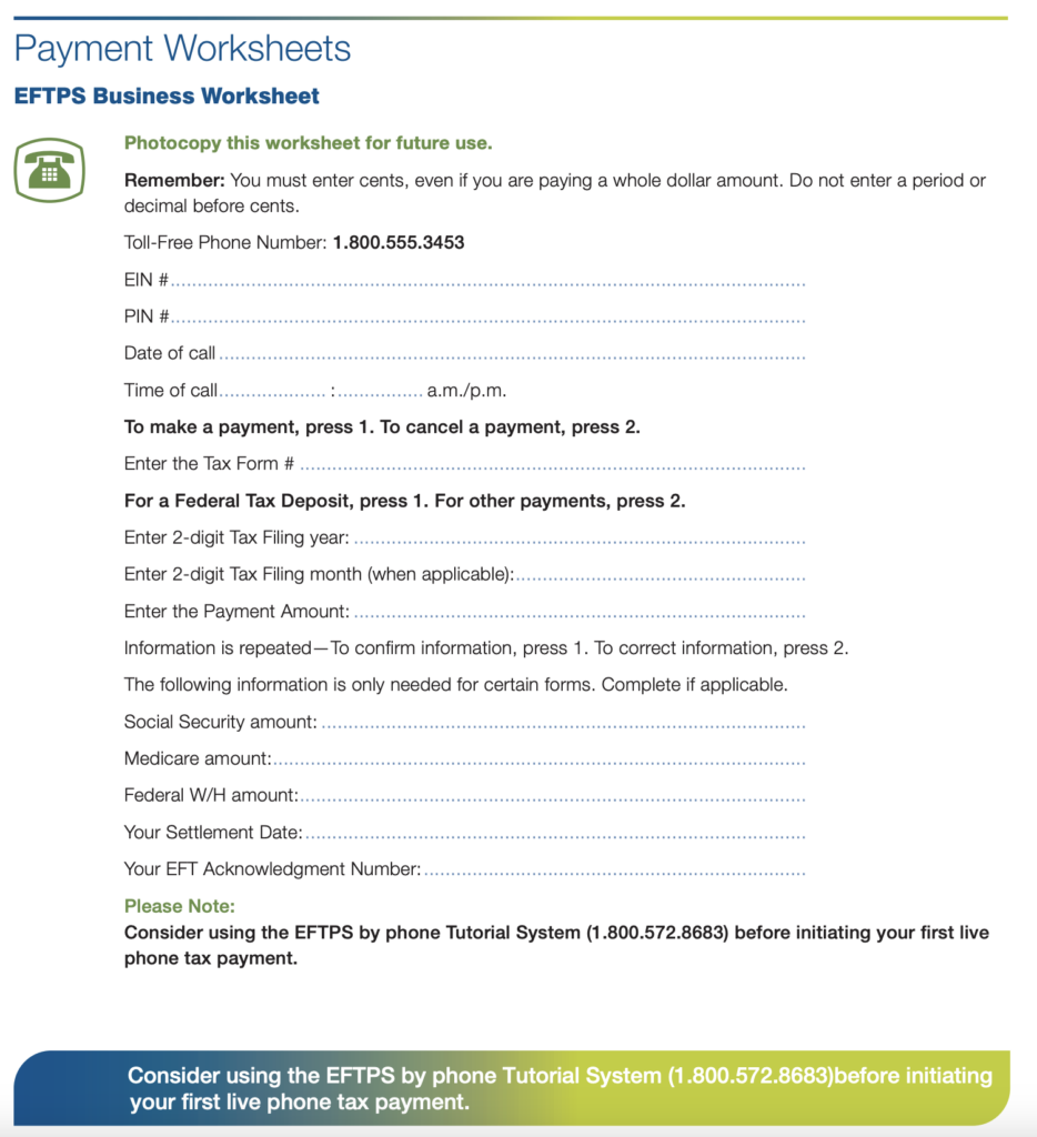 How Do I Use the Electronic Federal Tax Payment System (EFTPS ...