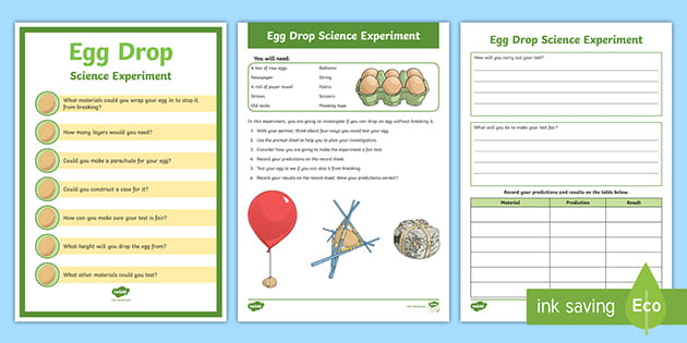 Egg Drop Parachute Experiment | Twinkl (teacher made)