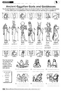 egyptian gods worksheet