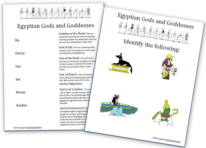 egyptians worksheet