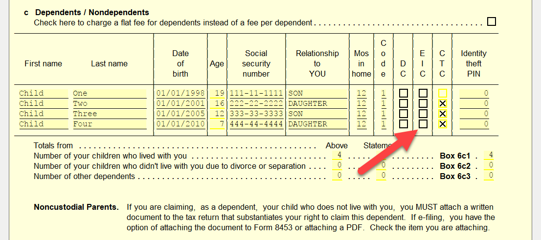 eic worksheet 2014