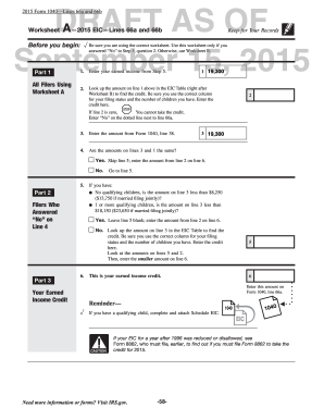 Eic Worksheet B 2021 - Fill Online, Printable, Fillable, Blank ...