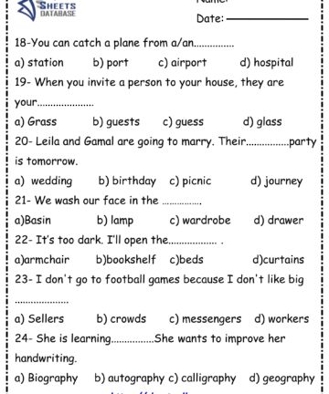 8th grade - Sheets