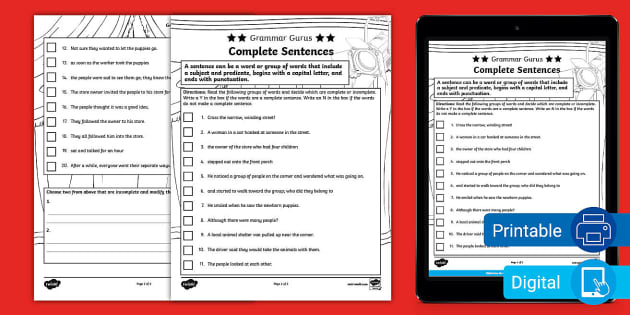 eighth grade grammar worksheet